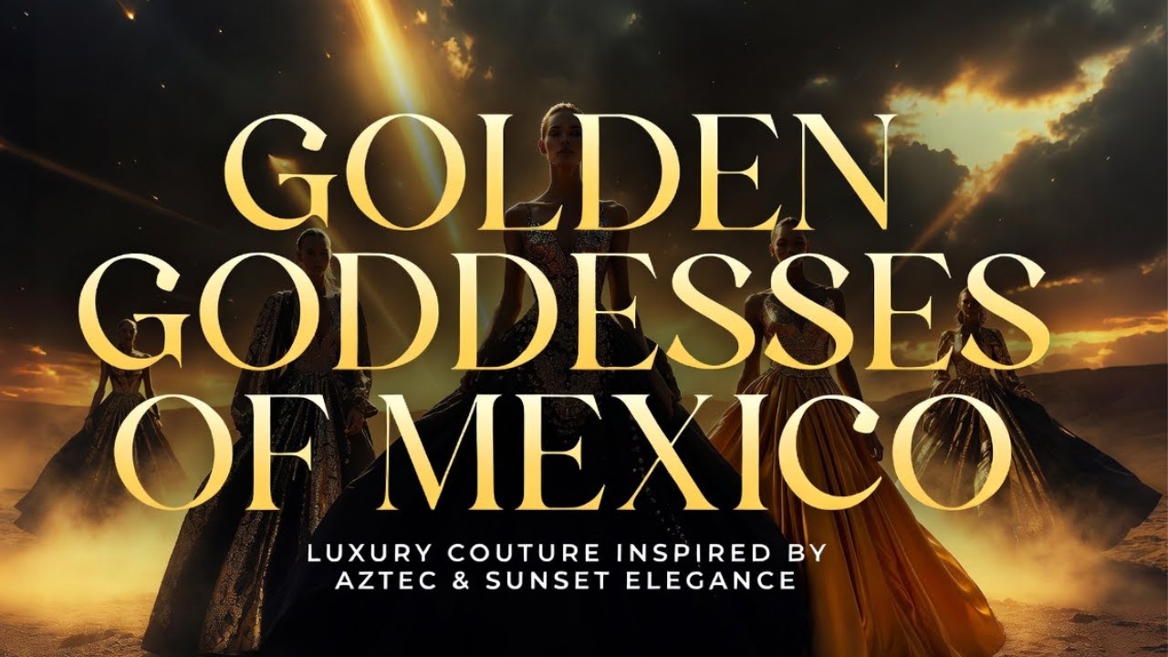 GOLDEN GODDESSES OF MEXICO | Luxury Couture Inspired by Aztec & Sunset Elegance