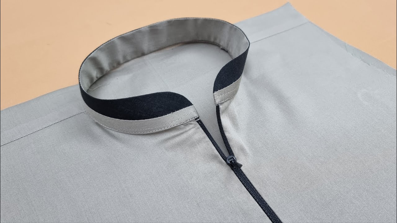 Unique and Simple Round Collar with Zip Kurti Neck Design Cutting and Stitching