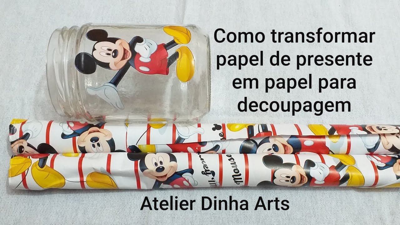 Como transformar papel de presente em papel para decoupage
