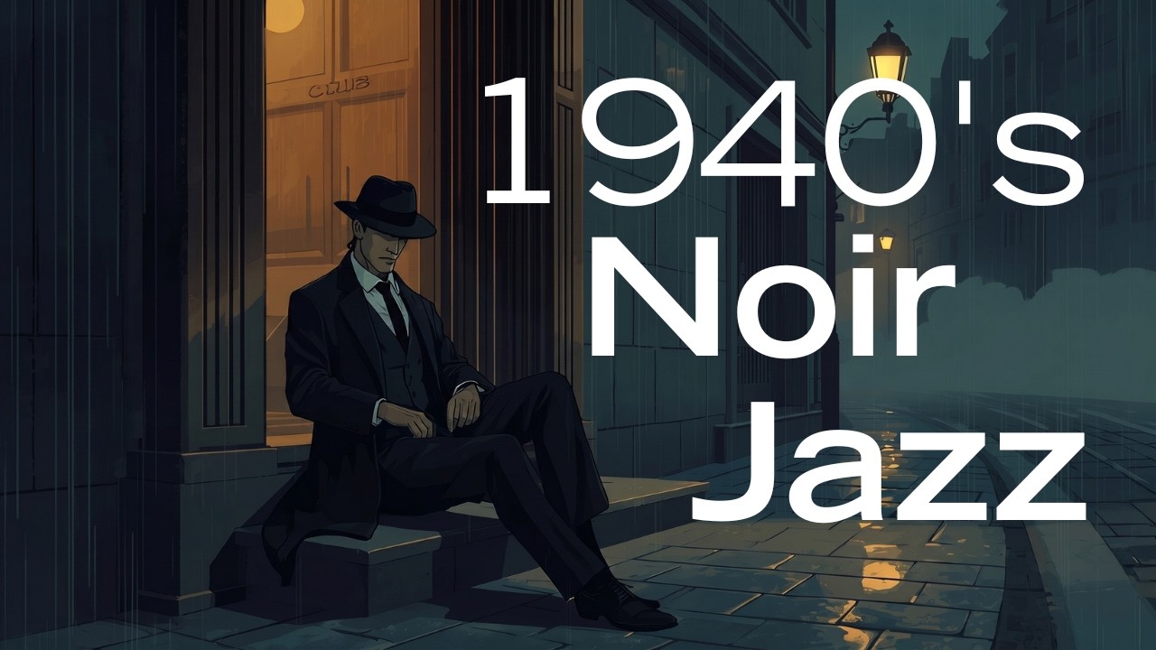 The Old City Jazz Hour 🎷 1940s Noir Jazz, Rainy Streets & Smooth Saxophone Ambience