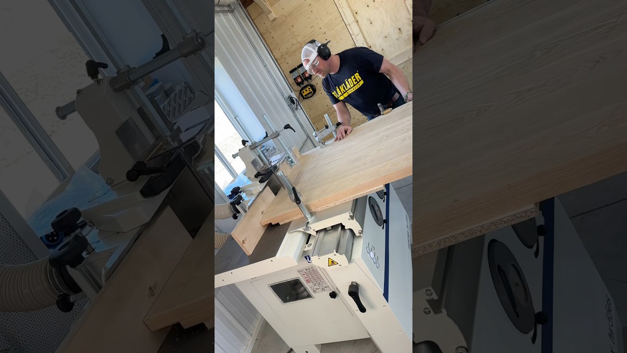 Cutting breadboard tenons in one pass with the ​⁠@whitehillspindletools combi cutter