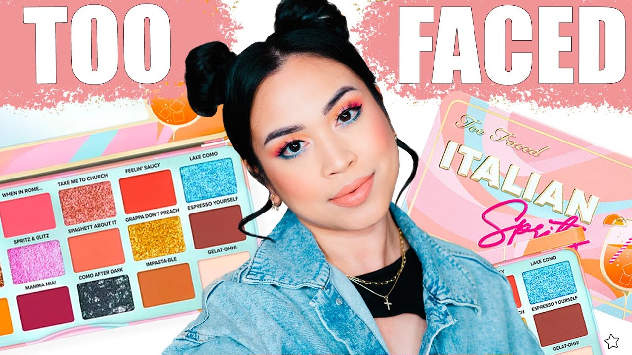 too faced ITALIAN SPRITZ 😱 colorful makeup look