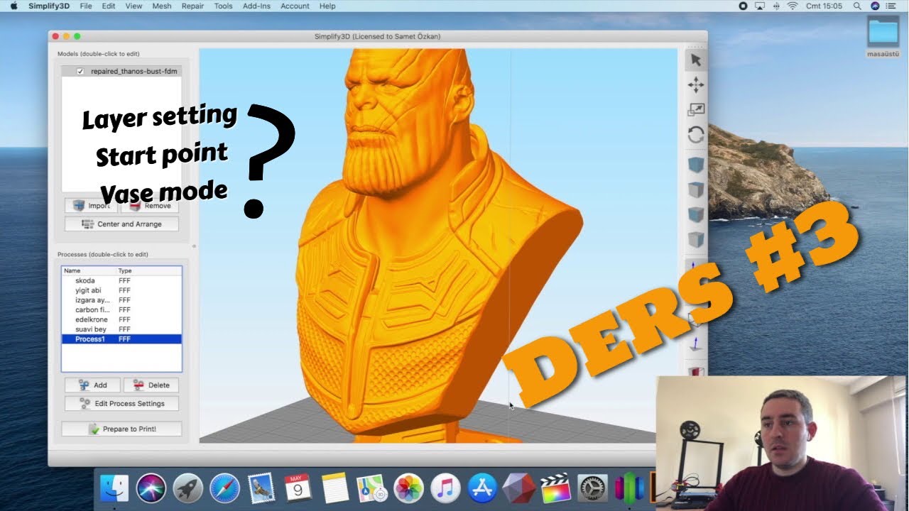 Simplify3D kullanımı Ders #3 (layer, vazo modu,ilk katman ayarları)
