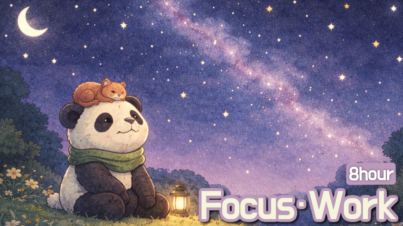 Galaxy Night Sleep 🌌🐼 | 8 Hours Cozy Lo-fi for Deep Rest & Peaceful Dreams