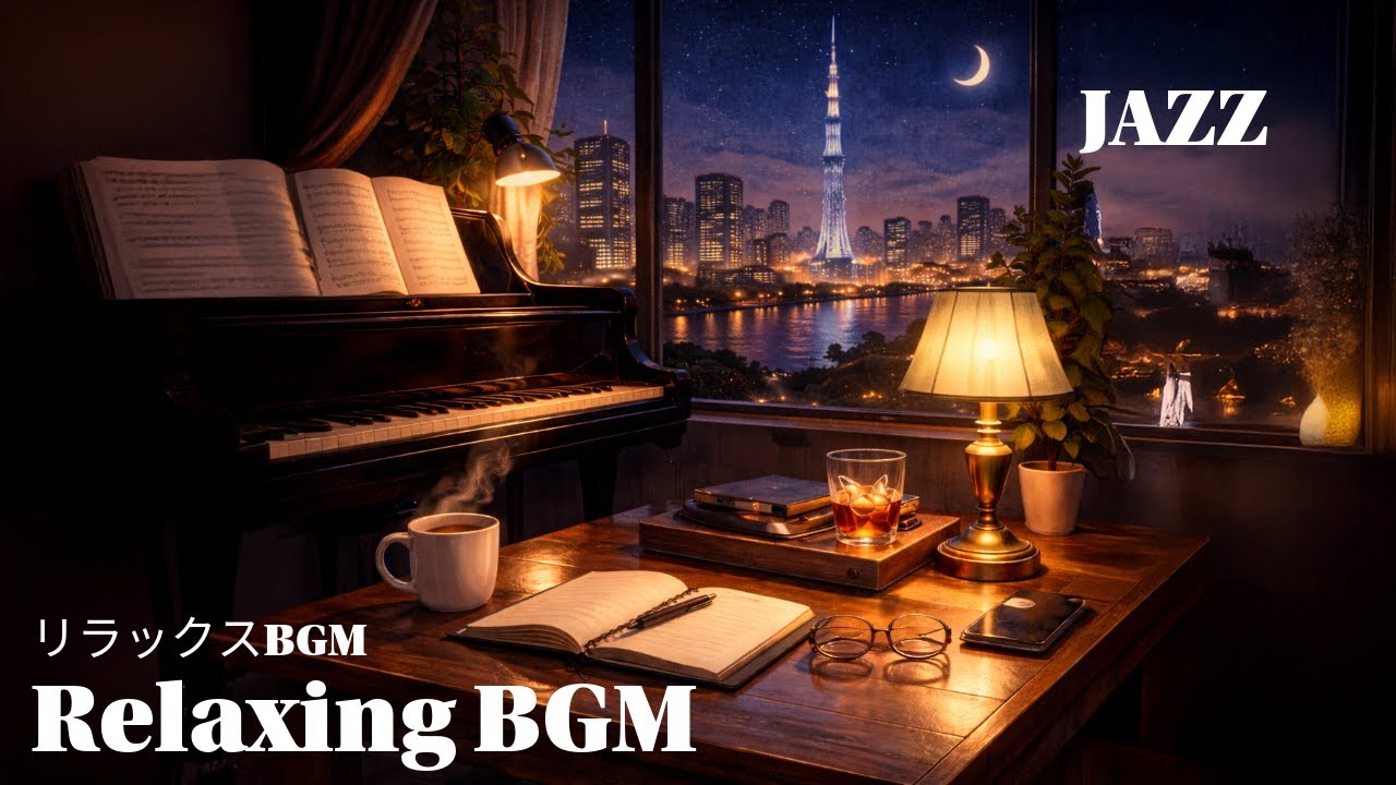 【Relaxing BGM】｜Late Night Jazz Piano for Work, Focus & Reading