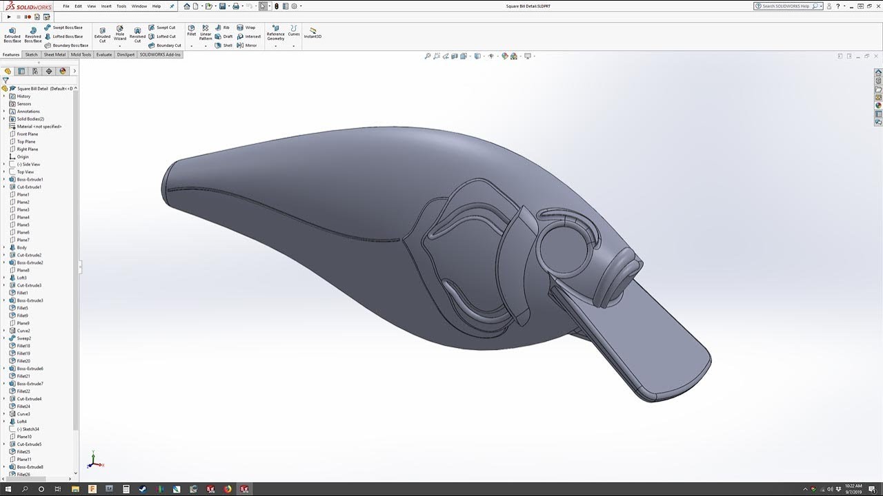 How to Duplicate a Fishing Lure in CAD for 3D Printing (Step 2 of 4 - Detail)