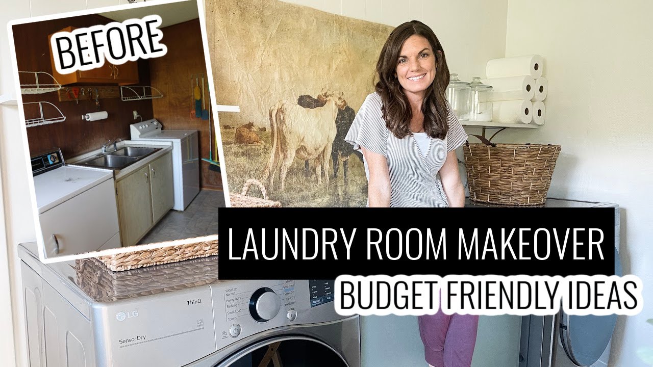 Cozy Cottage Laundry Room Makeover - Cottagecore Decor - Fall Home Tour - Cozy Decorating Ideas