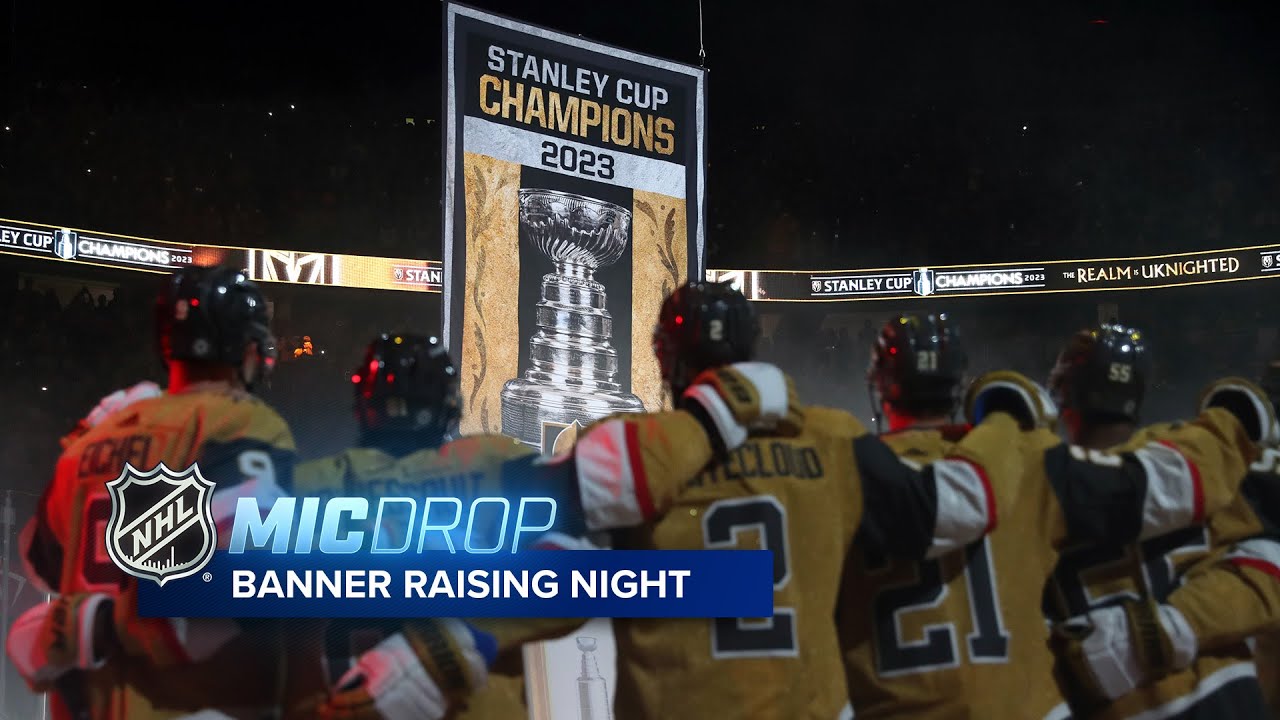 Vegas Raises Stanley Cup Banner on Opening Night | NHL Mic Drop