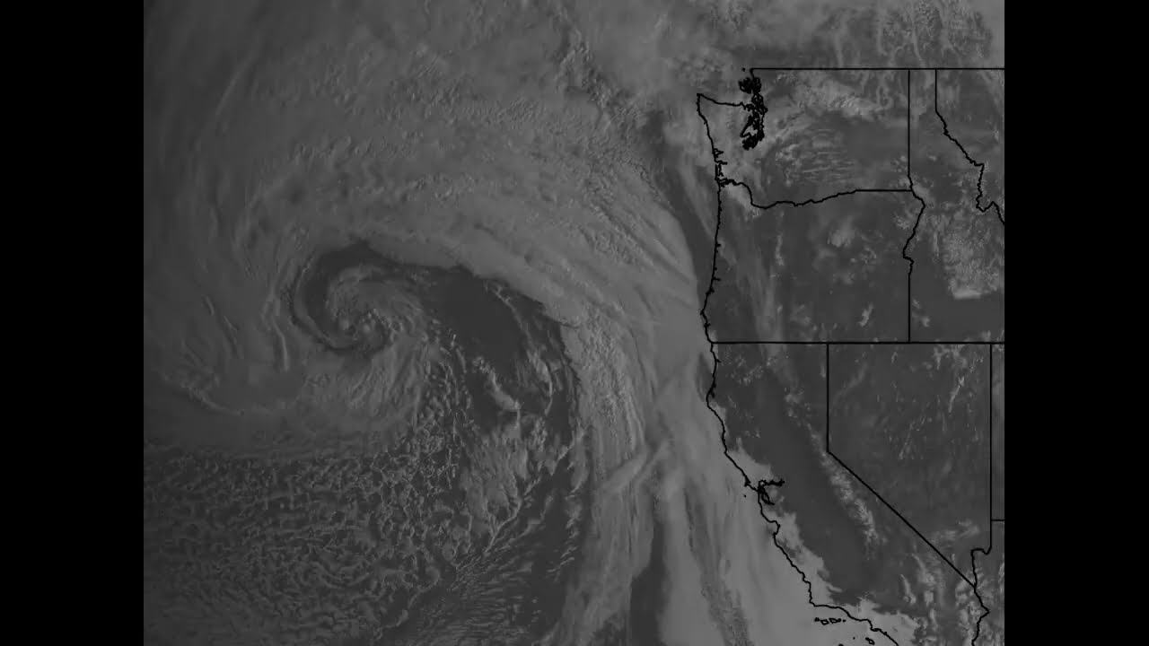 Satellite video shows incoming storm system as Severe Thunderstorm Watch issued for Portland area