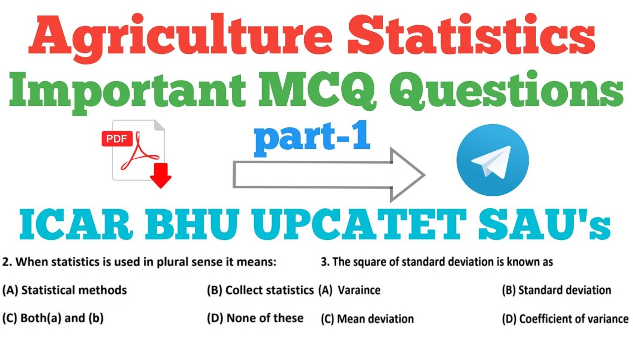 Agriculture statistics important mcq part-1