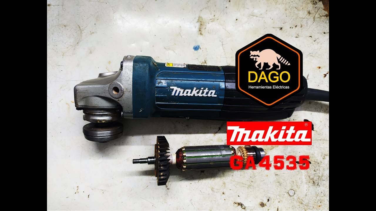 Como Reparar? Limpieza Y Restauración de Pulidora Makita GA4535 - 0 Forzada!!!