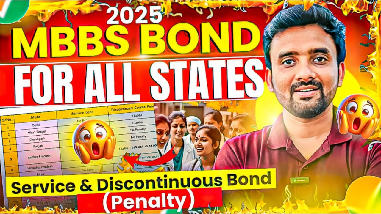 State wise MBBS Bond Details 2025||Which state has a service bond after MBBS?No Bond state for MBBS|