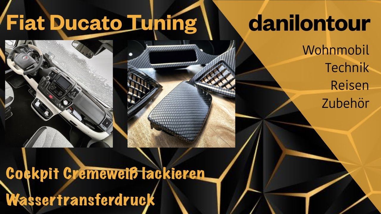 Armaturenbrett Cockpit lackieren Lüftungsdüsen Wassertransferdruck Fiat Ducato Tuning Wohnmobil