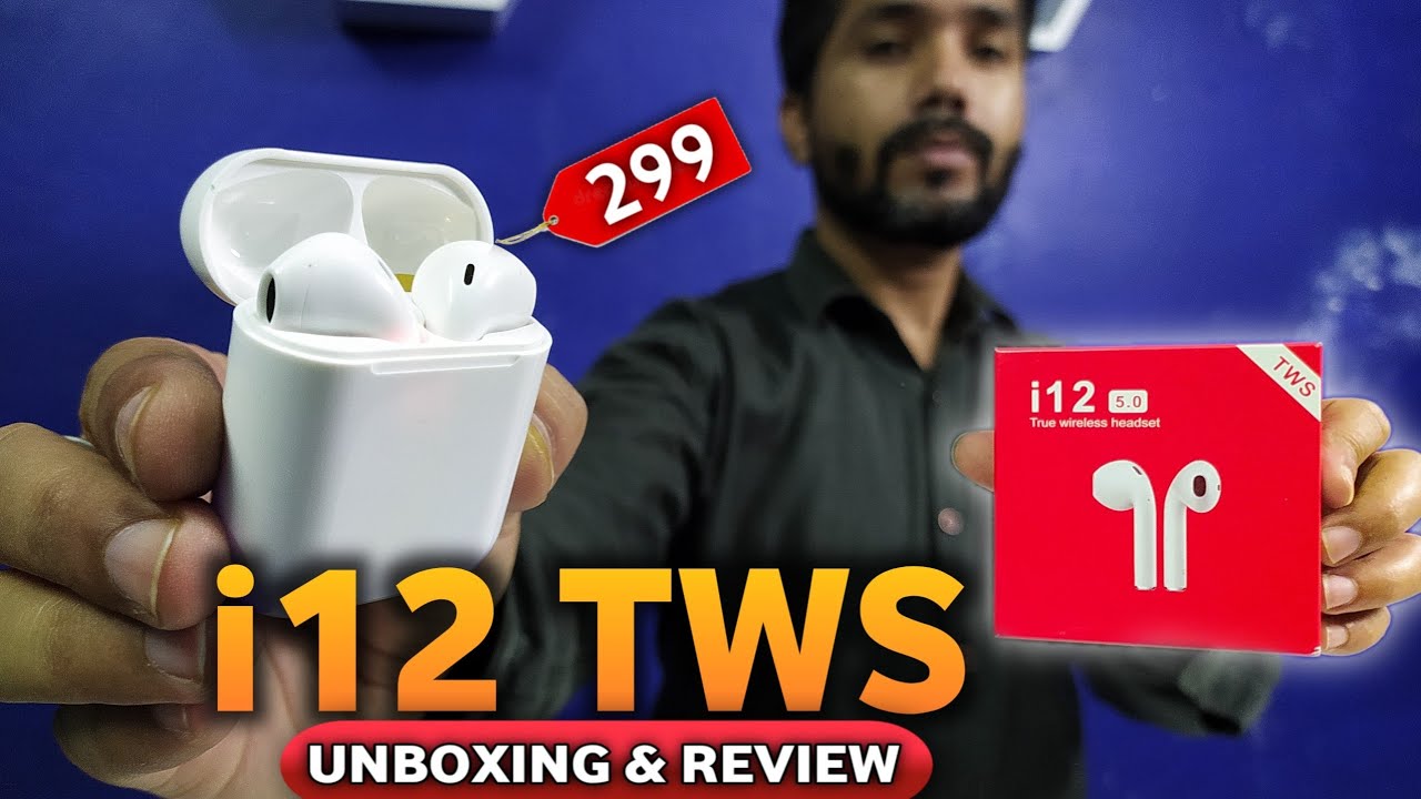 i12 TWS AirPods unboxing & review | apple AirPods clone i12 earbuds | best airports | cheap AirPods🔥