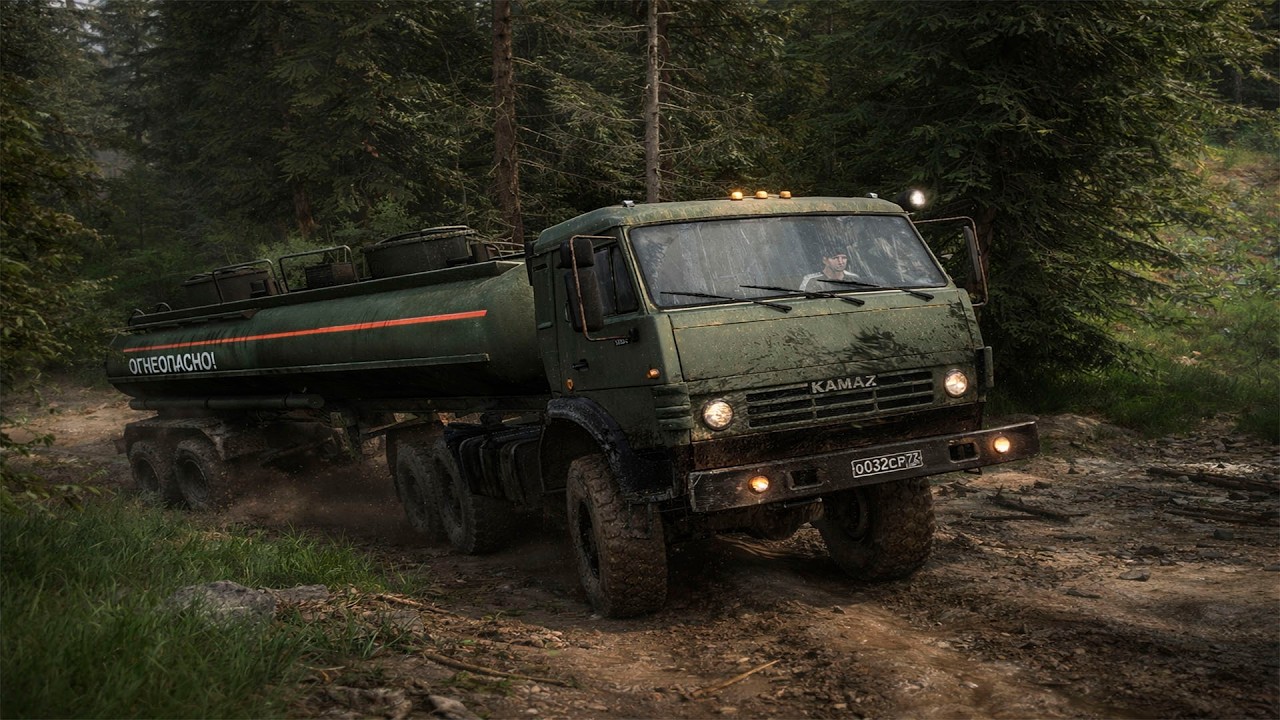 KAMAZ Fuel Truck vs Impassable Roads! | Spintires: MudRunner