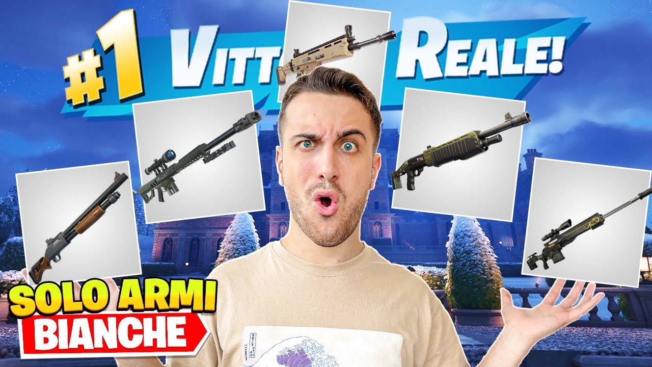 Gioco con SOLO Armi BIANCHE *MODIFICATE* e VINCO la Partita! Capitolo 5 Fortnite ITA!