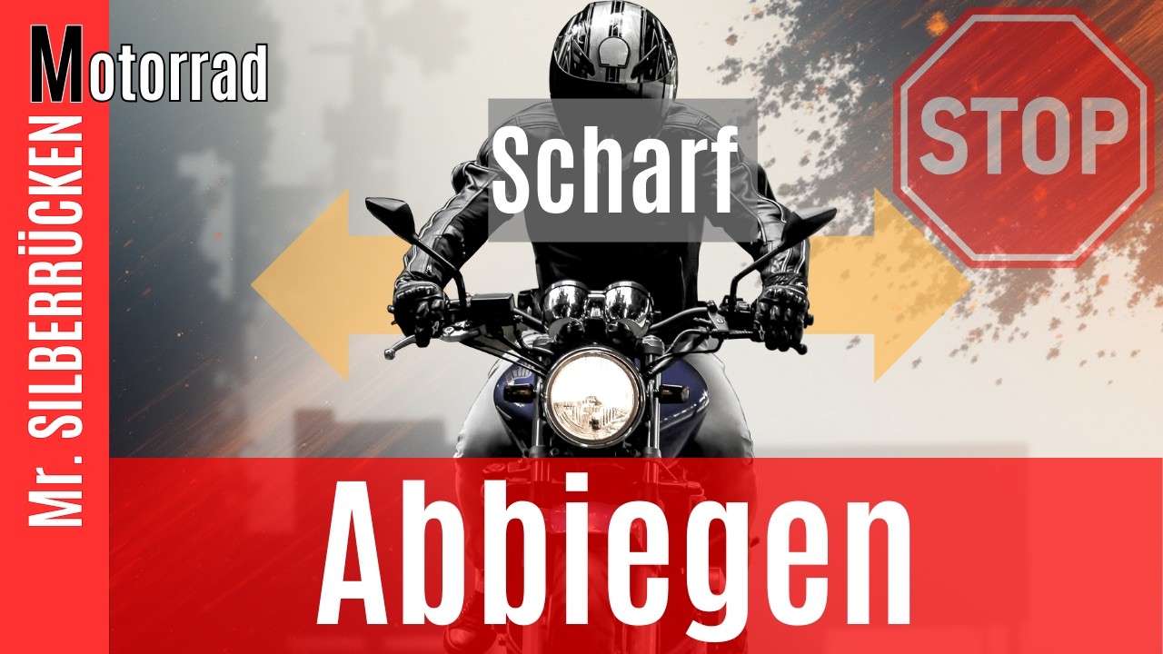 mit dem Motorrad nach einem Stopp scharf abbiegen!(-180&deg;)