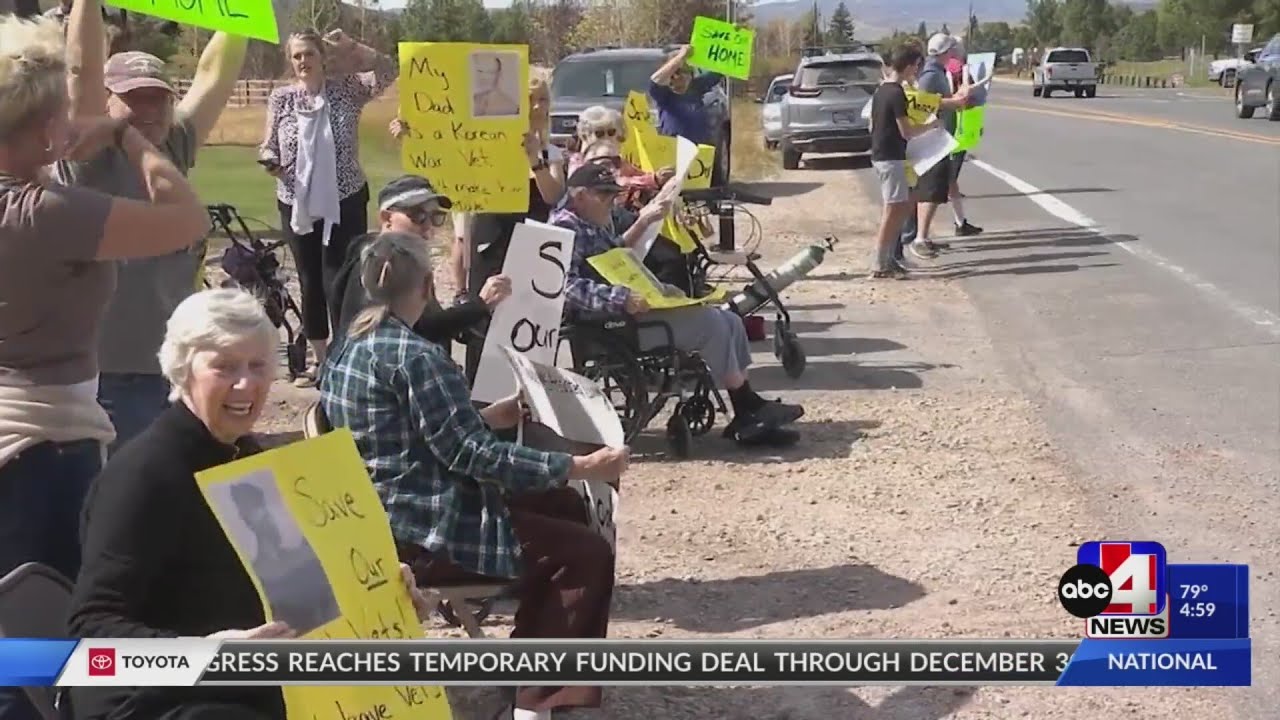 Senior citizens protest the sale of assisted living facility as they face eviction
