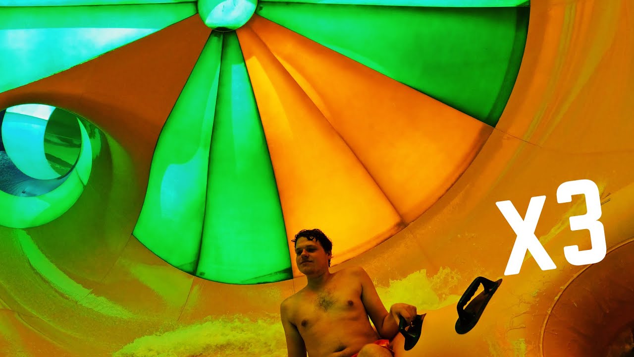Water Slide w/ 3 Funnels! Barelling Baboon at Kalahari Texas
