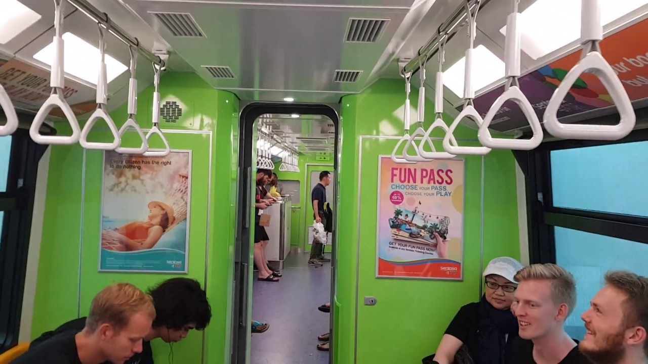 [New Train Debut] Sentosa Express Hitachi Monorail (Yellow) - Vivocity to Beach