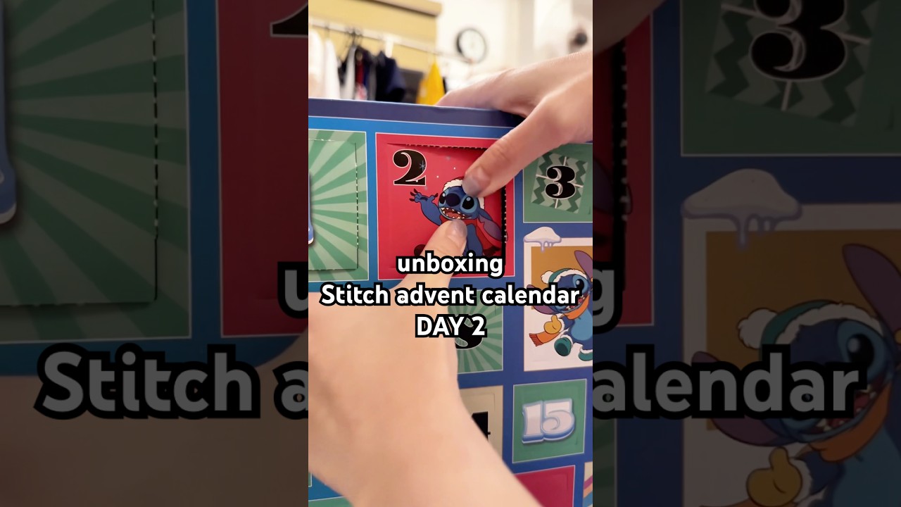 unboxing my 1st ever Stitch advent calendar #disney #unboxing #Stitch #Christmas #surprise #blindbox
