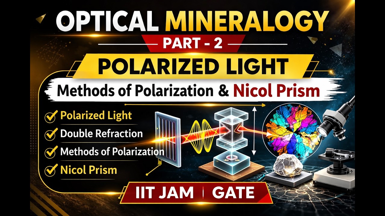 Optical Mineralogy Part 2 | Polarized Light, Methods of Polarization & Nicol Prism | IIT JAM GATE