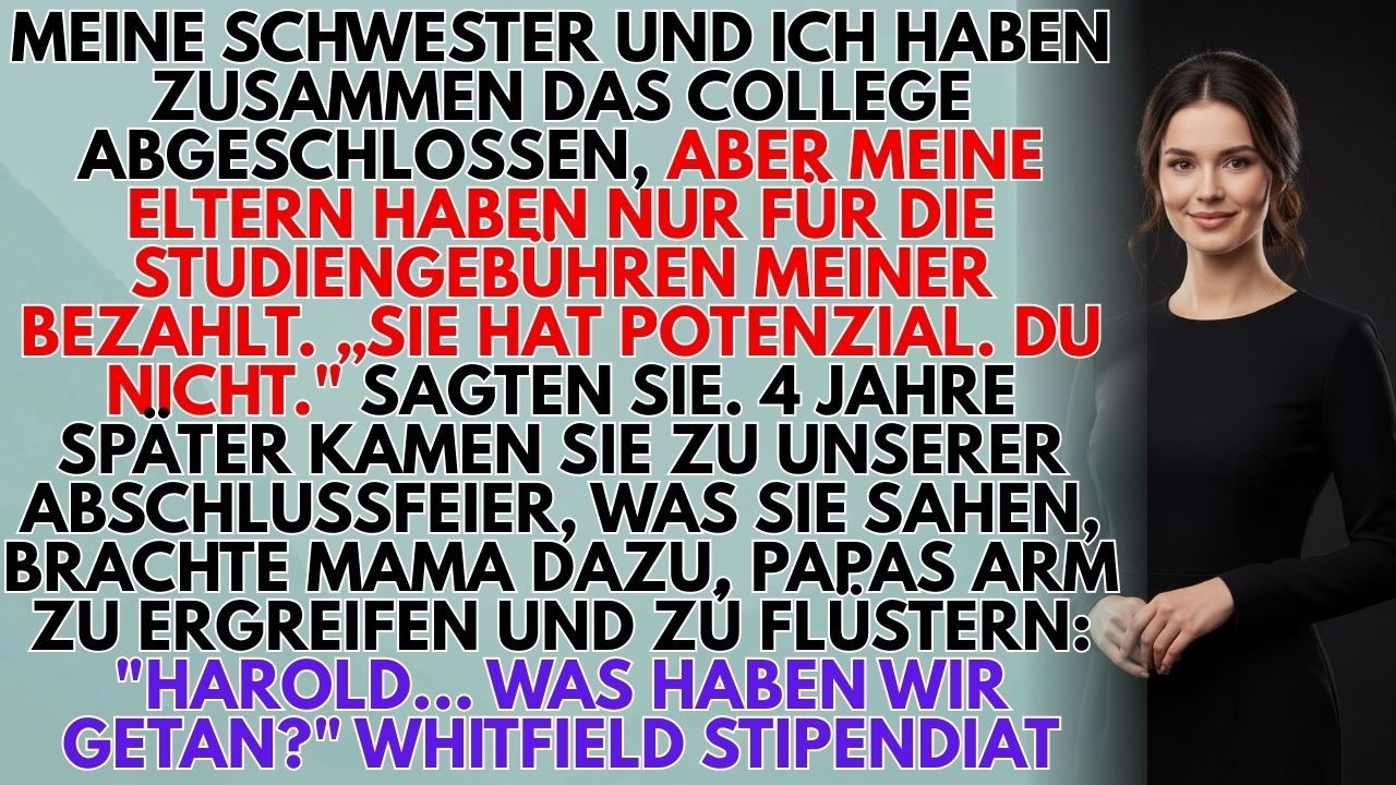 Meine Eltern zahlten das Studium meiner Schwester, nicht meines – bis der Dekan meinen Namen rief