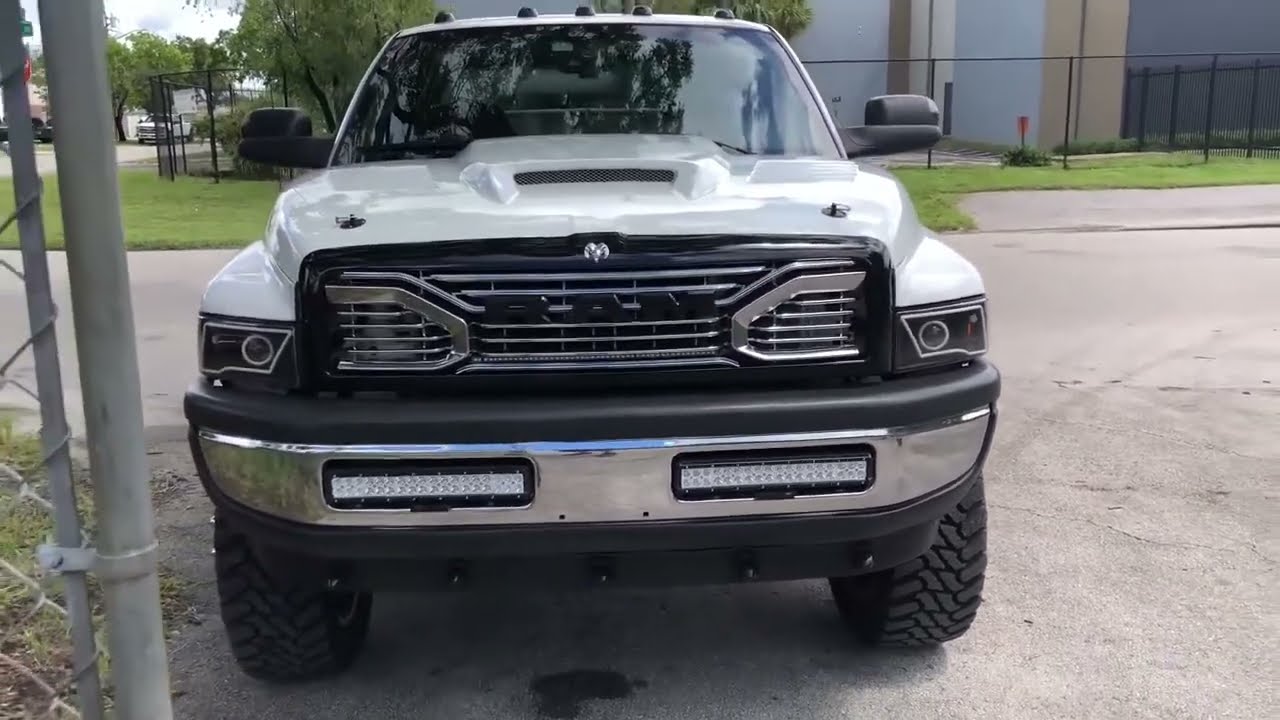 DODGE RAM FRONT BUMPER CUSTOM INSTALL  TWO 17 INCH LED LIGHT BARS