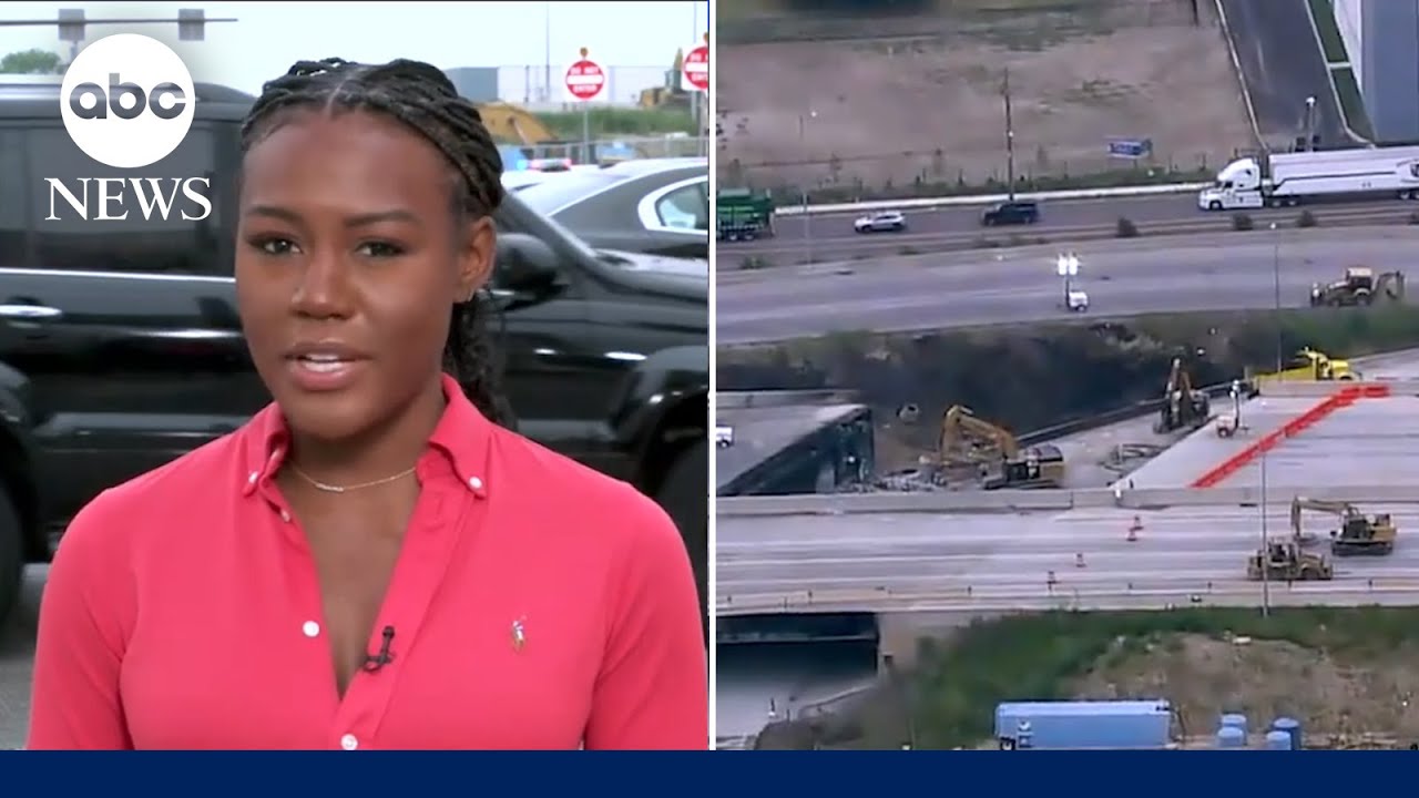 Portion of I-95 collapses after vehicle fire l GMA