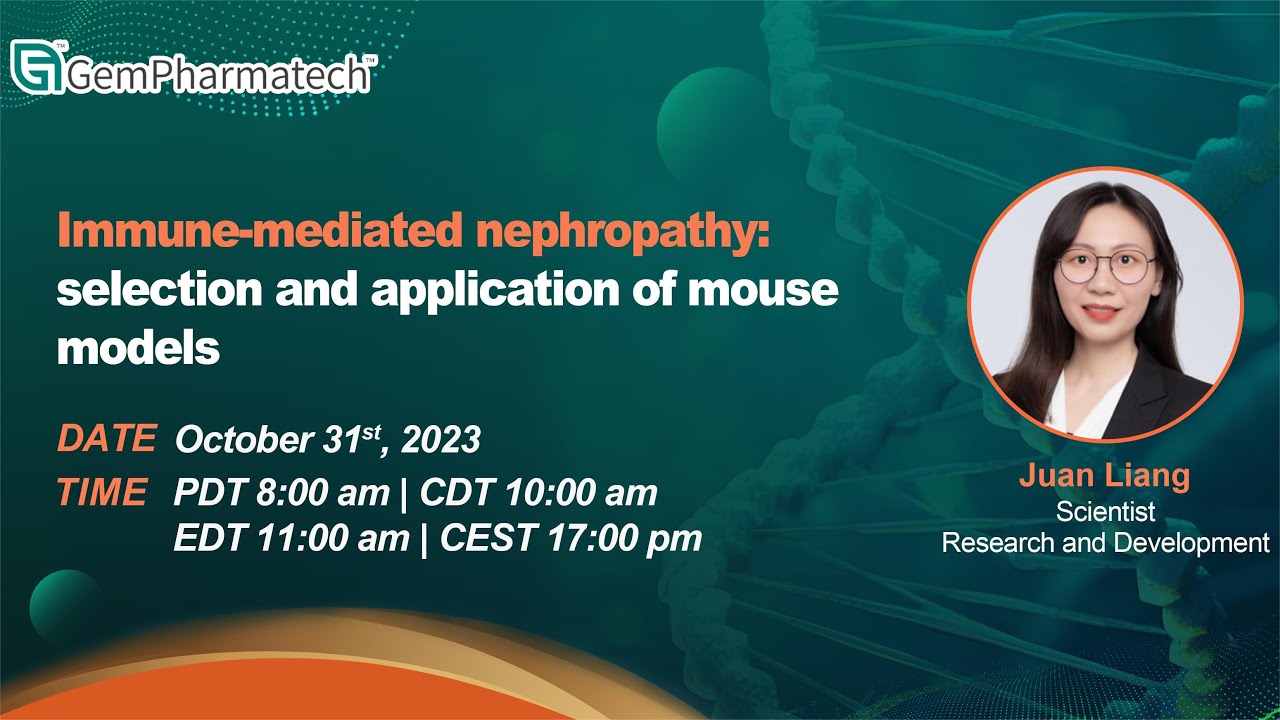[Webinar] Immune-mediated nephropathy: selection and application of mouse models