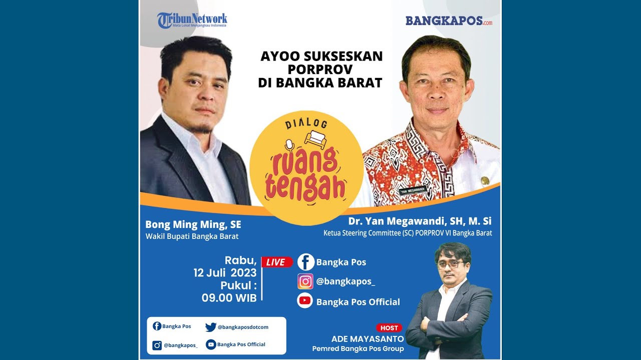 🔴Ayo Sukseskan Porprov di Bangka Barat | Dialog Ruang Tengah