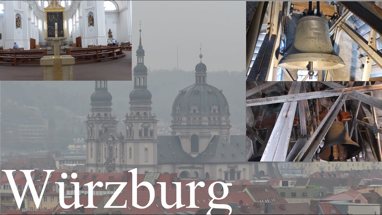 Würzburg (WÜ) Die Glocken von St. Johannis in Stift Haug (Turmaufnahme)