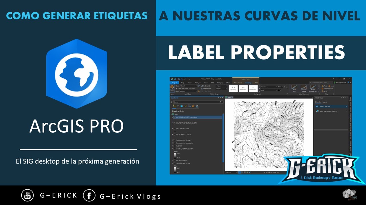 COMO GENERAR ETIQUETAS A NUESTRAS CURVAS DE NIVEL EN ArcGIS PRO // Label // SUPER FACIL