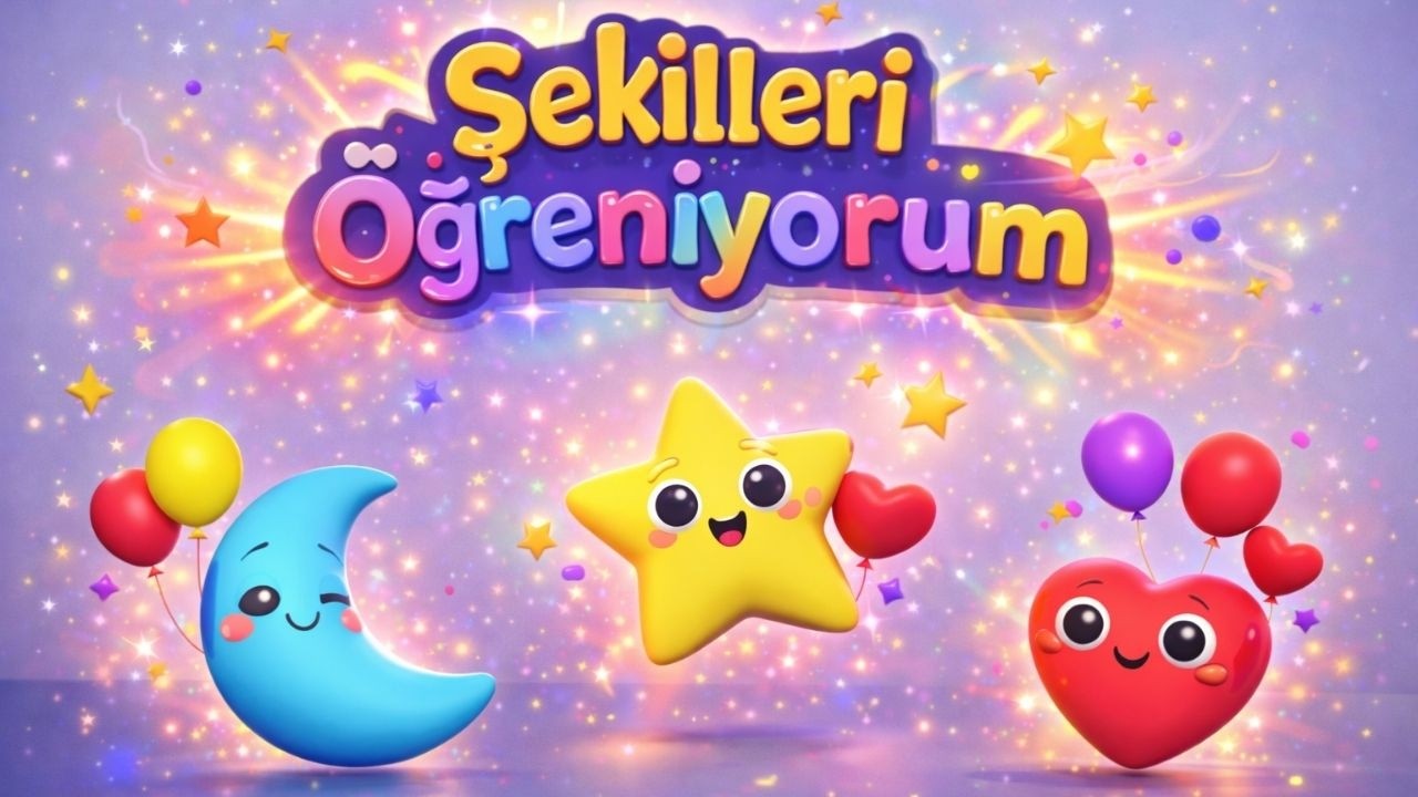 ŞEKİLLERİ ÖĞRENİYORUM | MİNİKLER İÇİN ŞEKİLLER ŞARKISI | ÇOCUKLAR İÇİN EĞİTİCİ VİDEO 🎈 🧸 📚 🎨