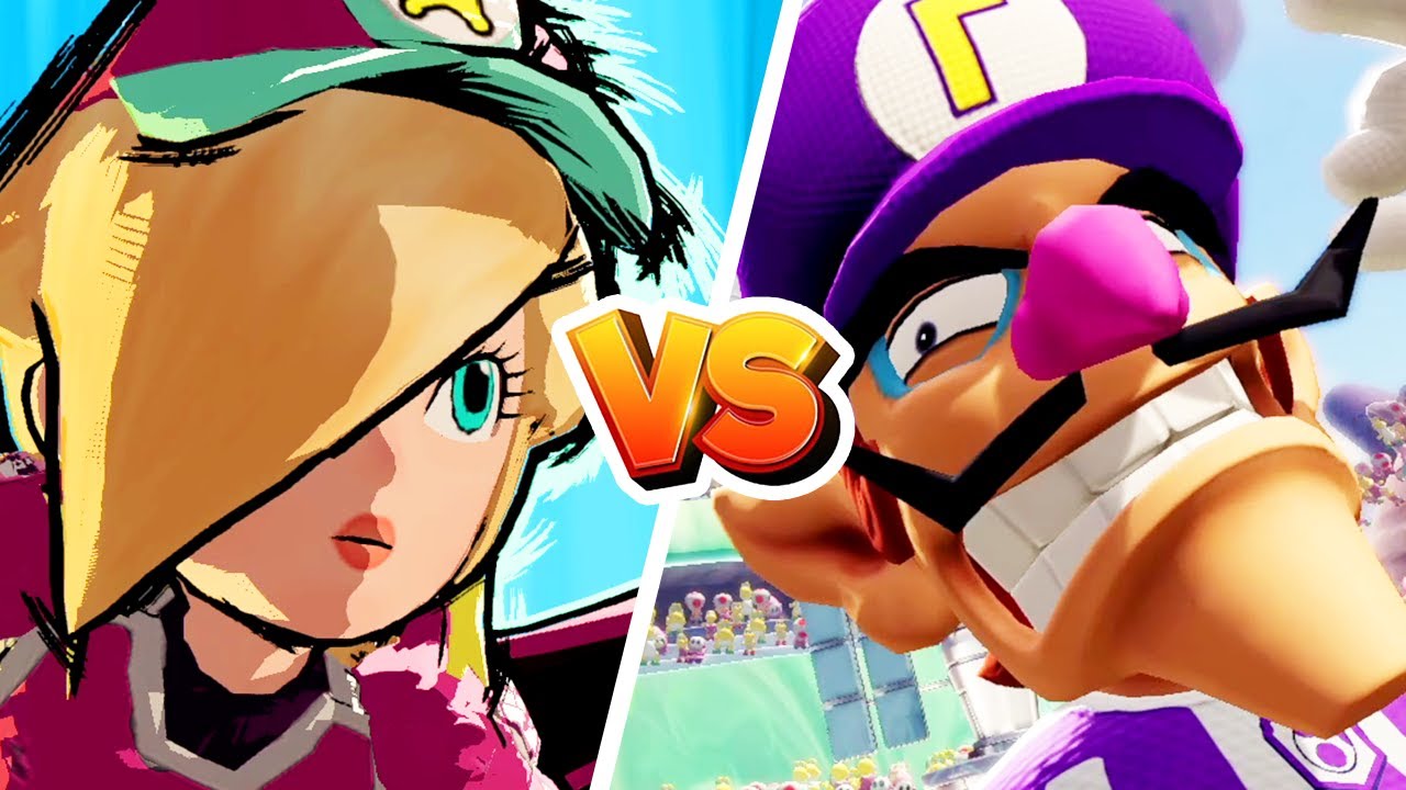 Mario Strikers Battle League -  Rosalina Vs Waluigi Gameplay (Hard CPU)