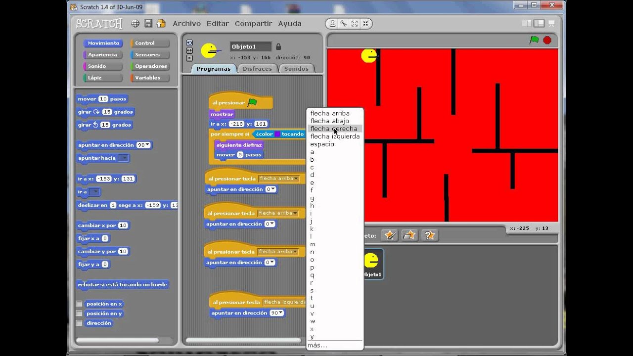 como hacer un laberinto en scratch