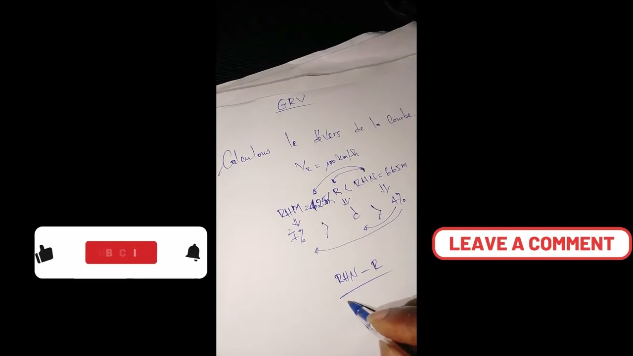GRV : calcul du dévers et longueur minimum de correction de dévers 