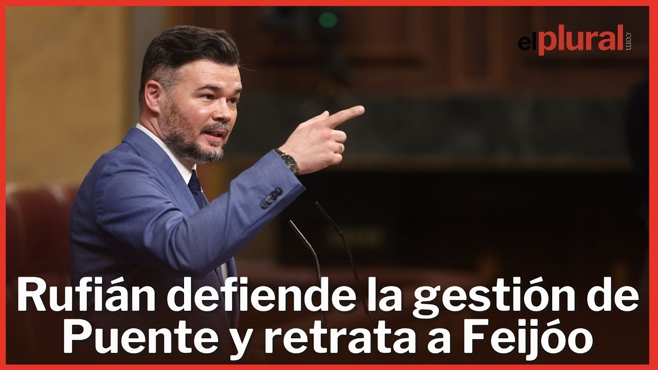Rufián defiende la gestión de Puente y retrata a Feijóo: 