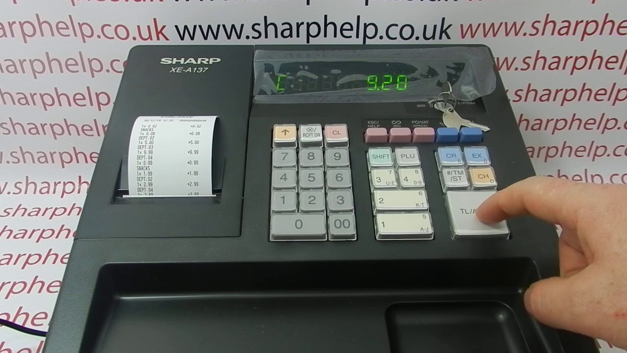 Как пользоваться кассовым аппаратом Sharp XE-A137 / XE-A147 / XEA137 / XEA147