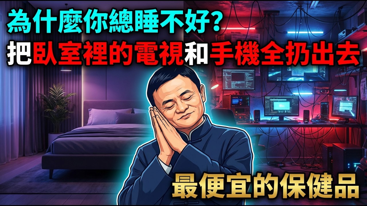 為什麼你總睡不好？馬雲：2026年，把臥室裡的電視和手機全扔出去！高質量的睡眠，是你抵禦衰老最便宜的保健品。#馬雲#睡眠#抗衰老#生活習慣#健康