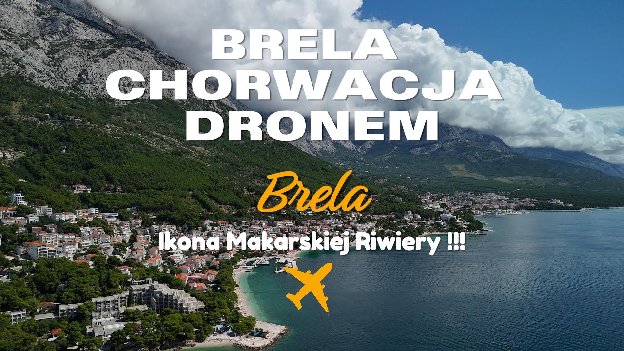 Brela Chorwacja &ndash; dronem nad ikoną Makarskiej Riwiery 🌊🚁