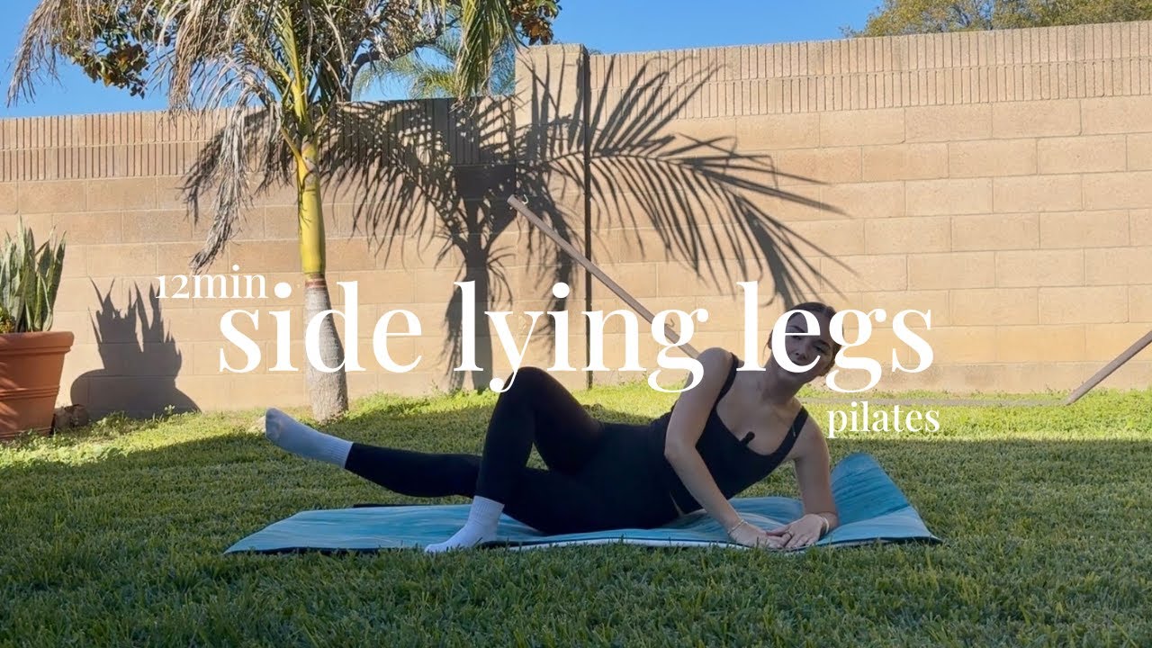 12min pilates side lying legs | no equipment | at home pilates