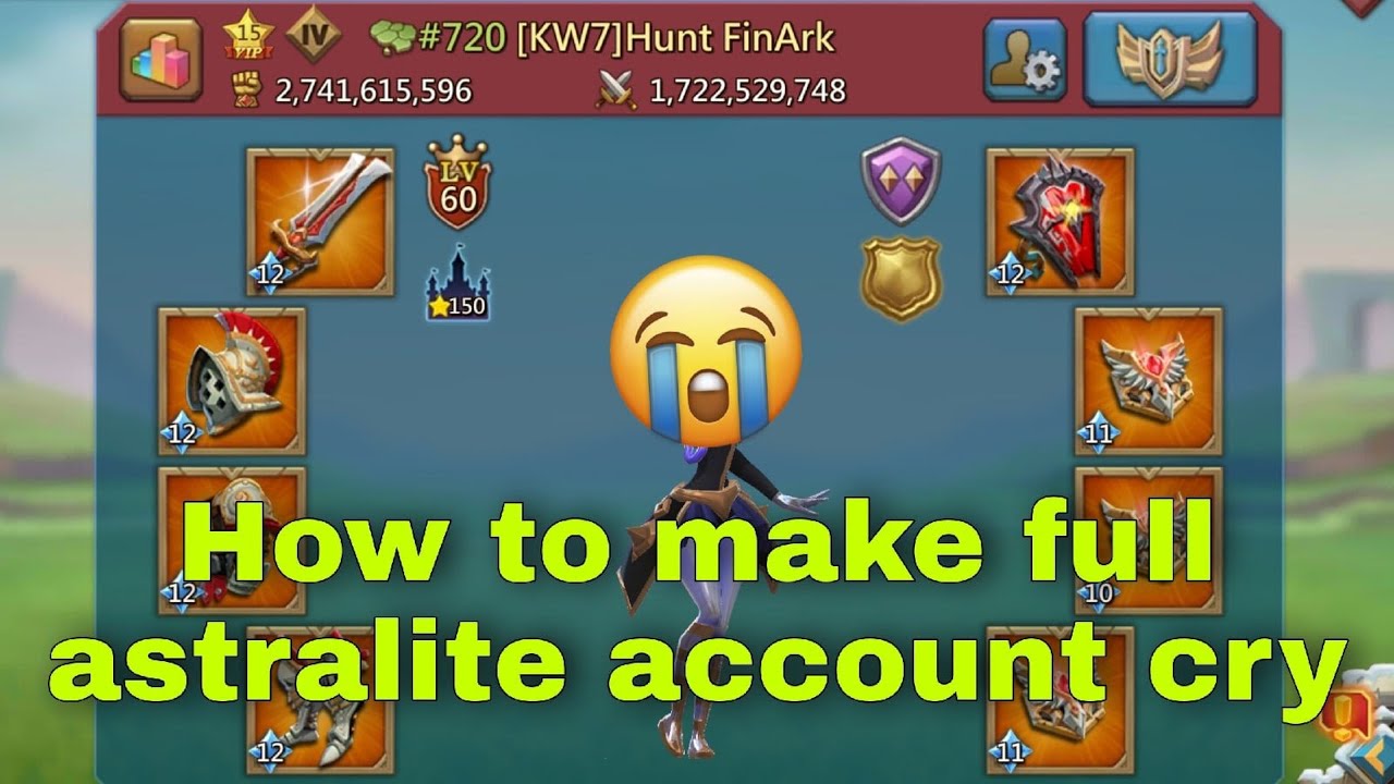 Lords Mobile - How to make full astralite champion cry. Smashing KW7 out from top 3. Baron action