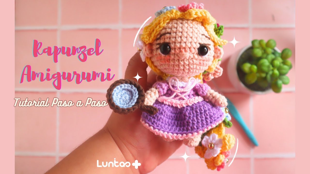 🌸Teje tu propia Rapunzel amigurumi 🧵✨ | Tutorial paso a paso👑🌸