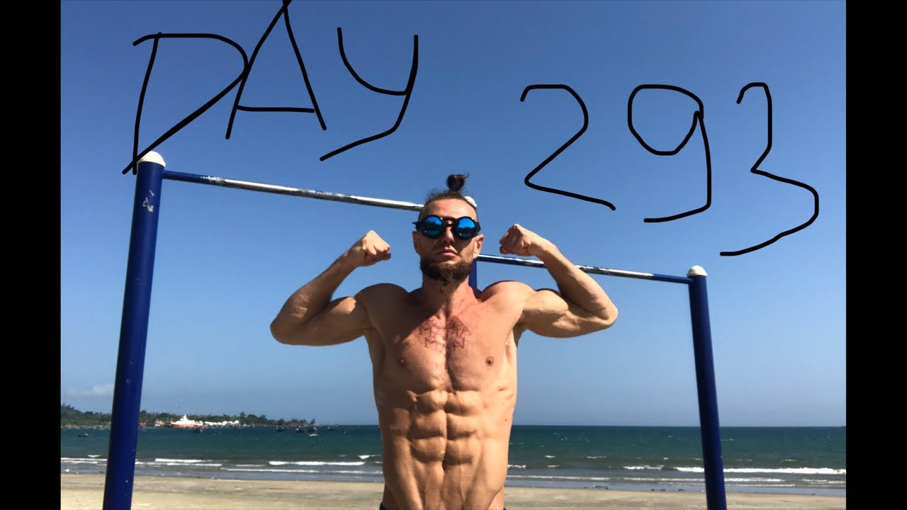 Calisthenics workout day 293 trying to get 8 packs with body weight exercise on lower abs muscles
