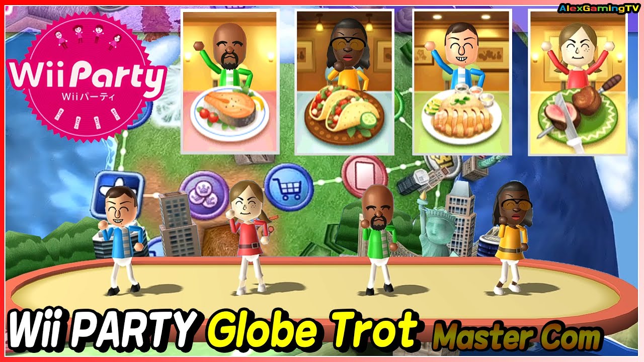 Wii Party - Globe Trot (Master com) Jade vs Lucia vs Matt vs Jackie | AlexGamingTV