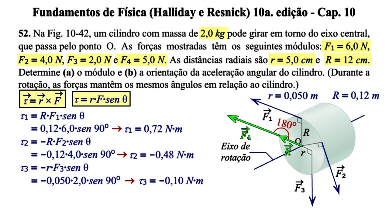Aula 52 - Fundamentos de Física (Halliday e Resnick) 10a. Edição - Cap 10.