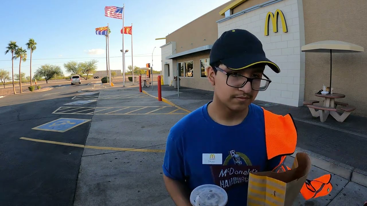 McDonald's Mobile Order, $1 Large French Fries & Coke, Curbside Pickup, Gila Bend, AZ, 22 Oct 22 GFH