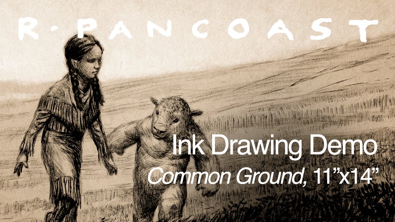 Painting a Book Cover in Inks