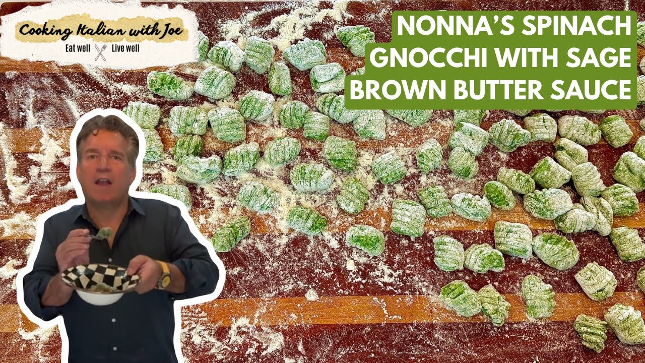 Nonna's Delicious Homemade Spinach Gnocchi Cooking Italian with Joe